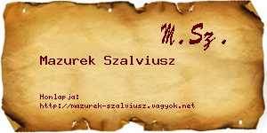 Mazurek Szalviusz névjegykártya